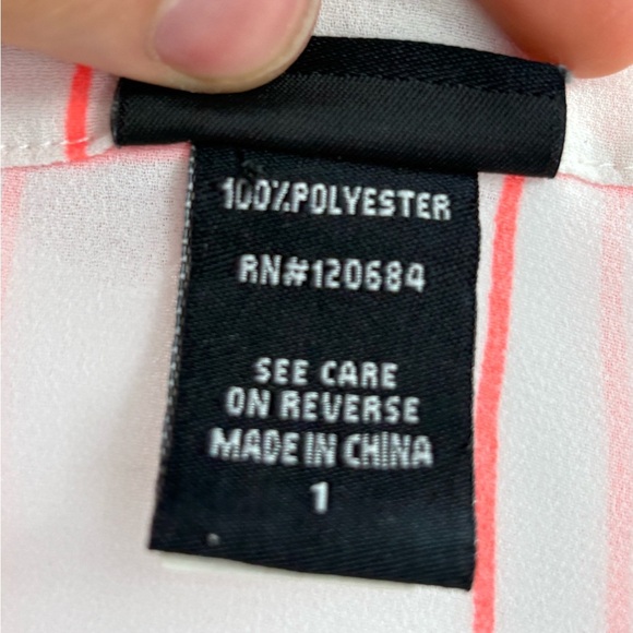 Torrid Womens Coral And Sheer White Sleeveless polyester Shirt Size 1x - Picture 9 of 15